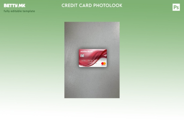 модерен стил на Црна Гора Адико Банка мастер карта photolook преден шаблон